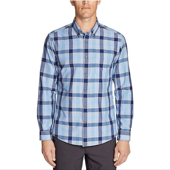Eddie Bauer Travex On tue Go Poplin Shirt Size T2XL or 2X Tall - Picture 1 of 11
